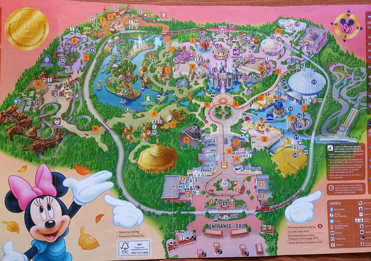 Hong kong Disney քարտեզի վրա