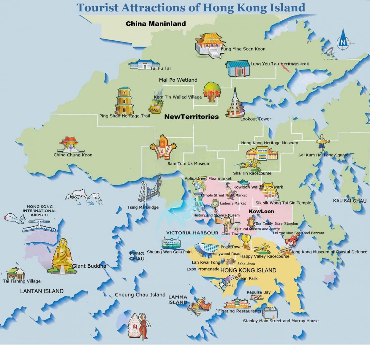 քարտեզ կղզու hong Kong