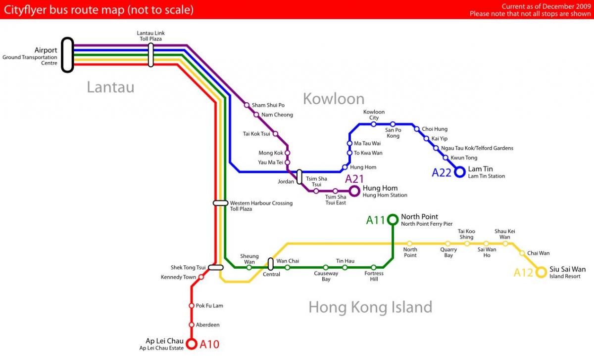 Hong kong քարտեզ ավտոբուսային երթուղիների