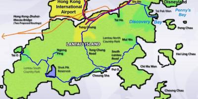 Կղզի hong Kong տուրիստական քարտեզ