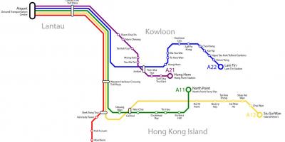 Hong kong քարտեզ ավտոբուսային երթուղիների