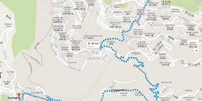 Hong kong հետիոտն արահետներով-Ական քարտեզի վրա
