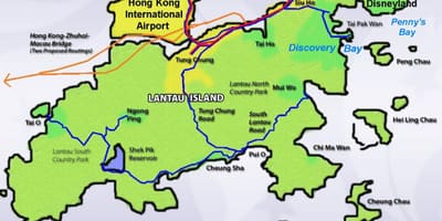 Կղզի лантау hong Kong քարտեզ