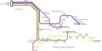 Hong kong քարտեզ ավտոբուսային երթուղիների
