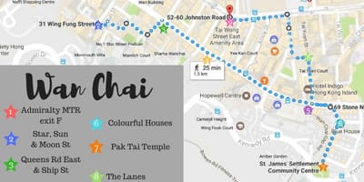 Քարտեզ Ванчай Hong Kong