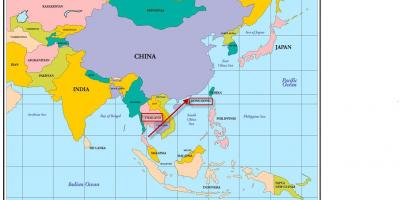 Hong kong քարտեզի վրա Ասիայում
