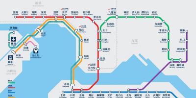 Козвэй-Bay մետրոյի քարտեզի վրա
